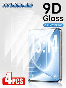 4pcs High Definition Tempered Glass Screen Protector For Phone DUO/Phone 18 Pro Max/Phone 18 Pro Max, Bubble-Free, Made Of Shatter-Resistant 9H Glass Material, Scratch-Resistant And Wear-Resistant - Clear - View 3
