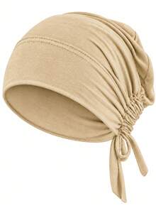 CONFLASS 1/3 buah Jilbab Wanita Lembut dengan Tali Elastis, Penutup Kepala Muslim, Topi Tidur Bernapas untuk Rambut Keriting, Dapat Disesuaikan untuk Penggunaan Sehari-hari & Malam Hari, Tersedia Berbagai Warna - topi bagian bawah bertali - View 23
