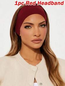 1pc Women's Satin Silk Square Headscarf, Soft Hair Band Scarf, Suitable For Sleep And Styling, Burgundy - Red - View 7