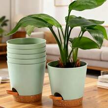 5 Packs Self-Watering Plant Pots, Bottom Watering Planters With Reservoir For Indoor Garden - Flower Pot - View 5