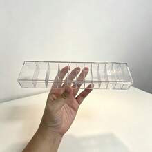 1pc Transparent 12-Grid Nail Art Storage Box, Multi-Compartment Nail Rhinestone & Pearl Storage Box, Portable Nail Tip & Extension Storage Box - Multicolor - View 10