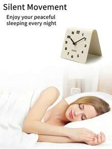 Silent Table Clock, Minimalist Digital Desk Clock, Non-Ticking Small Bedside Clock, Aesthetic Home Decor Ornament For Bedroom Living Room Office - Digital Clock - View 3