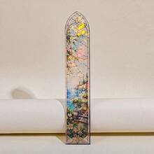 Transparent Painted Acrylic Bookmarks With Four-Season Scenery Theme, Creative Reading Decorative Accessories Featuring Four-Season Scenery Patterns, Elegant Literary Gifts For Book Lovers, Art Enthusiasts And Female Readers, Presents For Festivals - One Size - View 12