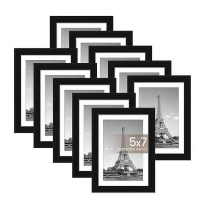 3pcs Wooden Photo Frames, Suitable For Gallery Wall, Sizes 10x15, 13x18, 15x20, 20x25 Inches, Can Be Placed On Desk Or Hung On Wall, Ideal For Photo Decoration And Commemorative Gifts.