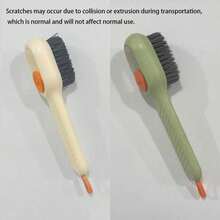 1/2pcs Multi-Functional Liquid Shoe Brush, Built-In Soap Dispenser Cleaning Brush, Soft Bristles Non-Scratch, Slouchy Shoe Cleaning Tool, Household Stain Remover, Practical Holiday Gift, White/Green - Liquid-filled Shoe Brush - View 9