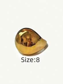 1pc Oversized Oval Stainless Steel Women's Ring - Oversized Oval Women's Ring - View 13