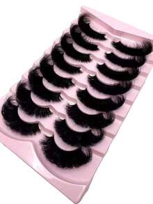New 8/7 Pairs/Pack Stretchable Thickened Eye Corner Makeup Gift, Suitable For Women And Girls - Black - View 4
