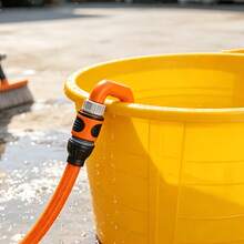 1pc Orange Bucket Rim Hose Hook Connector, Convenient Hose Rack Adapter, Easy To Fill Water And Garden Watering, Durable Plastic Pipe Joint - A - View 7