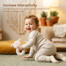 1PC Soft Sheep Plush Rattle For Babies, Infant Handheld Rattle Shaker Toy, Newborn Sensory Toy,Easy Grasp - Multicolor - View 8
