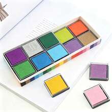 1/2/20pcs Mixed Color Ink Pads, Washable, High Aesthetic, Compact And Portable, Suitable For Crafts, Scrapbooking And Various Activities, Vibrant Colors, Perfect For DIY Handmade, Art Projects, Back To School Stationery, Fun Holiday Gifts, Creative Ink Pads - Multi-color - View 3