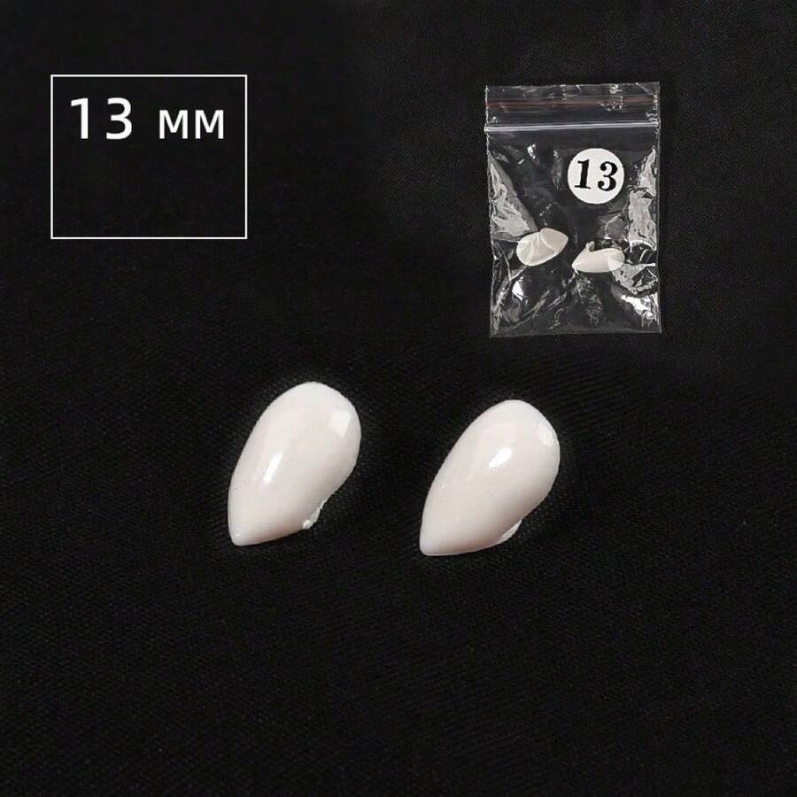 1 Pair Vampire Fang Teeth Decoration, Unisex Holiday Cosplay Accessory, Stage Prop Gift