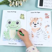Children's Animal Line Tracing Drawing Book, Toddler Animal Outline Tracing Coloring Practice Workbook, Baby Tracing Drawing Enlightenment Homework Book, Back To School Learning Supplies, Student Holiday Gift - Multicolor - View 9