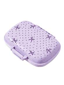 Cute Bow Polka Dot Portable Storage Box, Wheat Straw Multi-Compartment Pill Box, Reusable Pocket-Sized Daily Medicine Organizer, Travel Jewelry Storage Box, Can Hold Earrings, Rings And Small Accessories, Lightweight Mini Container, Suitable For Halloween, Thanksgiving, Christmas, Holiday Gifts, Home And Travel Use - Multicolor - View 16