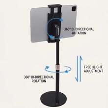 Adjustable Monitor Stand Height Portable Vesa Monitor Tablet Holder Up To 25cm - Black - View 6