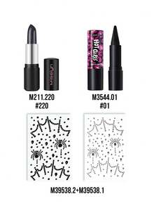 MISSLYN 2pcs Halloween Makeup Set, Multi-Use, Creamy Texture, Smoky Eyeliner, Matte Eyeliner, Easy To Blend Smooth, Rich Pigment Long-Lasting Lip Gloss, Silky Lightweight Formula, Suitable For Birthday, Best Gift, Party Ready, New Year Gift - #Set1 - View 9