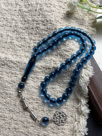 1 pezzo Braccialetto Tasbih islamico in acrilico da 45 per il Ramadan, perline Misbaha del Ramadan, accessorio del Ramadan, gioiello religioso da indossare quotidianamente