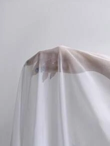 ChicMe 女款露肩抓褶長洋裝，無袖魚尾下擺，修身優雅雞尾酒晚禮服 - 米色 - 查看 9