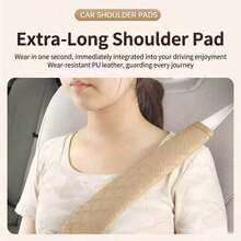 2PCs Shoulder Pads,Length 30cm/50cm Optional, Made Of PU Leather With Embossed Pattern, Automotive Interior Accessories - A - View 7