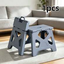 1pc Multi-Functional Durable Portable Adjustable PP Stool, Anti-Slip Plastic Design, Suitable For Home, Kitchen, Bathroom, Travel And Fishing - Multicolor - View 8