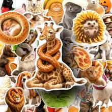 50pcs Positive Animal-Themed Stickers, Dedicated Deck Card Games And Additions, Cute Fun Style, Boost Your Mood, Perfect For Laptops, Water Bottles, Journals, And Daily Decoration0 - Multicolor - View 4