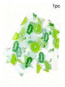 8/4pcs Lime Print Refrigerator Shelf Liners, Waterproof Non-Slip Fridge Mats, Washable Cuttable Drawer Protectors For Fridge Shelves, Kitchen Cabinets & Home Organization - Green - View 12