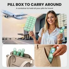 Large-Capacity 21-Compartment Pill Organizer / Pill Storage Box / Daily Pill Dispenser (Holds Three Doses) / Portable Pill Organizer / Medicine Storage Box - View 7