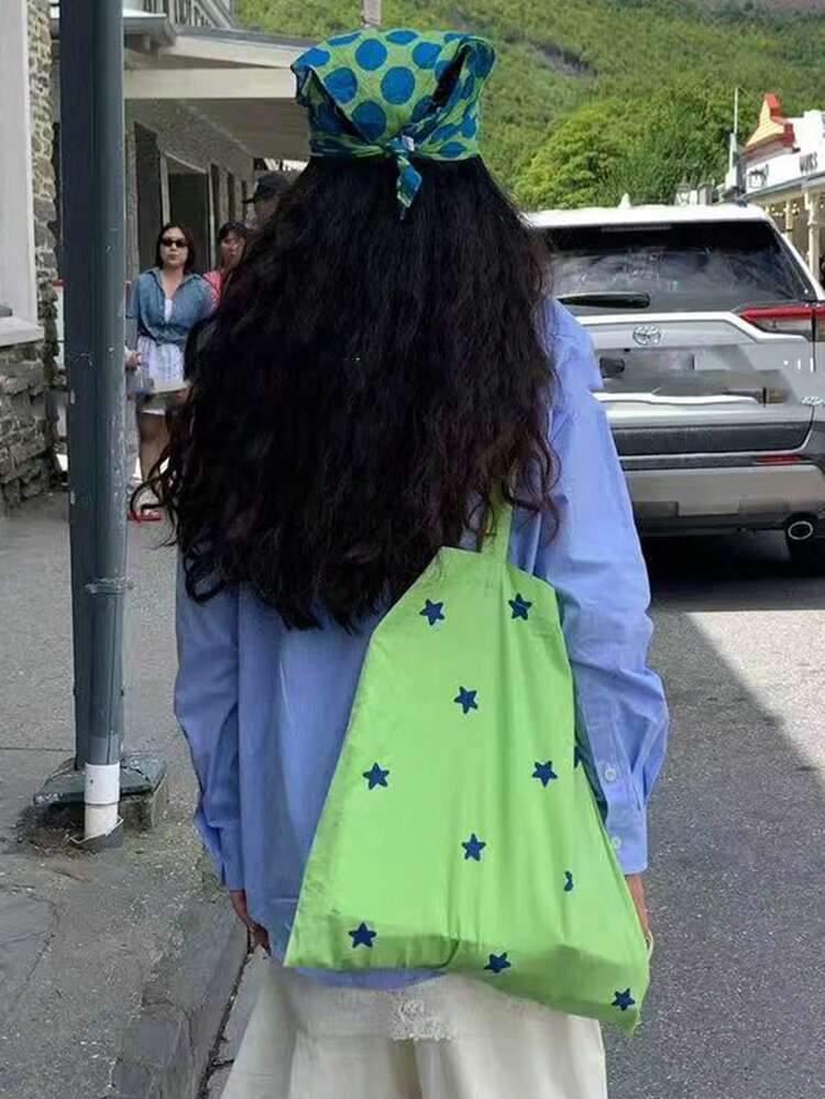 2025 New Chinese Style Embroidered Artistic Fresh Fairy Fabric Tote Bag Shoulder Handbag Commuter Large Capacity Vest Bag - Green - View 2