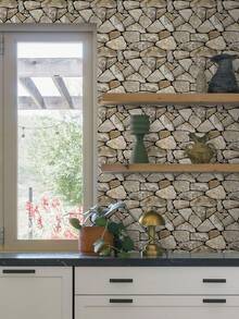 1/10/20Pcs 3D Faux Stone Wall Stickers, Peel And Stick Wall Panels, Self Adhesive Decorative Wall Tiles For Home Interior Decor - Wall Stickers - View 8