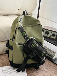 1pc Streetwear Cool Cargo Style Style Backpack - Unisex Large Capacity Multi-Purpose Detachable Small Bag - Functional Backpack Cool Functional Style Backpack - Boys Large Capacity Lightweight Minimalist Backpack - Multicolor - View 17