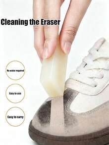 1/2pcs Waterless Portable Suede Shoe Cleaner, Suitable For Leather/Suede Sneakers, Travel Shoes Care Tool, Non-Abrasive, Applicable To Sneakers, Clothing, Glass, Walls, Floors, Furniture . Multi-Functional Dry Cleaning Tool, Gentle Fabric Care, ABS Material, Christmas Theme, Related To Campus Life, Cleaning Supplies, Household Items, Cleaning Brush - Multicolor - View 2