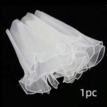 1PC 28cm*4yd White Ruched Bouquet Wrapping Paper With Edge Translucent Wavy Mesh, Suitable For Mother's Day, Graduation, Wedding, Party, Florist Supplies - Wavy Mesh - View 13