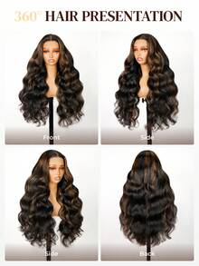 ARABELLA Highlight #30 Color 13x4 Transparent Lace Front Wig Body Wave 100% Human Hair 150% / 180% Density Options Invisible Knots Pre Plucked Natural Hairline For Women Beginner Friendly - Multicolor - View 7