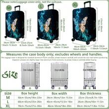 1PC,Flat Print Design,Luggage Cover (Only Luggage Cover, Luggage Not Included),Suitable For 20 To 30 Inch Luggage,Made Of Thickened High-Quality Fabric,Essential Accessory For Your Travel And Checked Luggage. - Multicolor - View 4