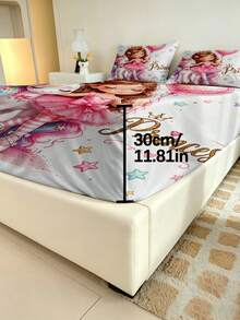 Bộ ga giường bọc tên cá nhân hóa 2/3 món, bộ chăn ga gối in họa tiết bé gái tùy chỉnh, quà sinh nhật độc đáo cho bé gái, họa tiết sao hồng ngọt ngào cùng trái tim và bóng bay, trang trí phòng ngủ gia đình bốn mùa, giặt máy được - Nhiều màu - Xem 8