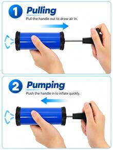 Portable Ball Pump Hand Air Pump With 5 Needles 2 Nozzle 1 Extension Hose Balloon Pump Hand Air Balls Pump Inflatable Kit Great For Basketball Football Volleyball Soccer Water Ball Rugby Balloon And Swimming Inflatable Toy Essentials Accessories - Multicolor - View 5