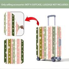 1PC, Flat Print Design, Luggage Cover (Only Luggage Cover, Luggage Not Included), Suitable For 20 To 30 Inch Luggage, Made Of Thickened High-Quality Fabric, Essential Accessory For Your Travel And Checked Luggage. - Multicolor - View 6