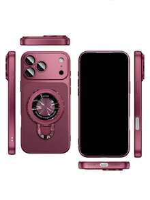 極簡純色人造皮革相機保護支架手機殼，適用於 iPhone 18 Pro Max 18 Pro 17 Pro Max 17 Pro 17 16 Pro Max 16 Pro 16 15 Pro Max 15 Pro 15 14 Pro Max 14 Pro 14 13 Pro Max 13 Pro 13 12 Pro Max 12 Pro 12 11，超薄防震保護殼 - 酒紅色 - 查看 6