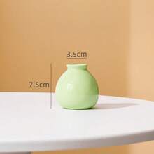Creamy-Gloss, Spherical Reed Diffuser Bottle-Suitable For Use With Reed Sticks And Mini Dried Flowers. A Piece Of Decor That Offers A Soft, Soothing Fragrance; Ideal For Bedroom Nightstands, Bathroom Vanities, Desks, And Entryways. - Small Ceramic Jar Aroma Diffuser Bottle - View 5