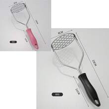 2pcs Heavy Duty Potato Masher, Commercial And Home Use, Non-Slip Handle, Stainless Steel Material, Easy To Clean, Suitable For Potatoes, Vegetables And Fruits, Perfect For Home Cooking Enthusiasts And Professional Chefs. Vegetable Masher/Puree Tool, Essential Kitchen Utensil, Ergonomic Handle, Durable Kitchen Appliance, Home Decor, Christmas Home Decor, Kitchen Gadget, Kitchen Utensil, Ramadan, Kitchen Supplies, Home Accessories, Kitchen Storage, Camping Essentials, Kitchen Must-Haves, Kitchen Decor And Accessories, Home Essentials - Multicolor - View 9