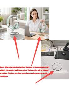 1pc Wireless Headphone Stand Minimalist Metal Headphone Holder Gaming Bluetooth Headset Desktop Display Stand Office Desk Decor Headphone Hanging Rack - Multicolor - View 12