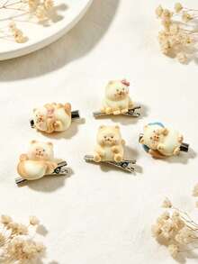 1pc Cute Cartoon Kitten Hair Clip, Adorable Quirky Hair Accessory, Suitable For Daily Wear, Gift Choice - Multicolor - View 2