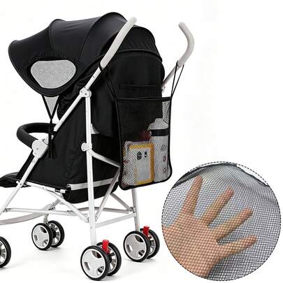 Stroller Storage Bag Mesh Pocket Organizer Baby Carriage Accessories