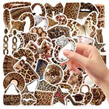50Pcs Aesthetic Leopard Stickers, Fashion Style Vinyl Decals For Water Bottle, Laptop - Multicolor - View 11