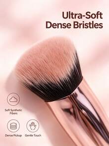 1pc Large Round Slanted Triangle Foundation Brush, Contour Brush, Multi-Functional, Seamless Application, No Makeup Absorption, Fits Facial Contour, Quick Makeup, Beginner-Friendly, Portable Makeup Tool - Multicolor - View 11