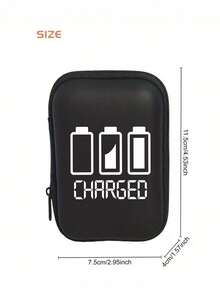 Mobile Phone Charger Data Cable Storage Bag With Charging Cable Pattern. Portable Mini Storage Bag, Coin Purse, Earphone Case, Jewelry Organizer, Card Holder, Travel Accessory, Birthday Gift, Back To School Gift - Multicolor - View 11