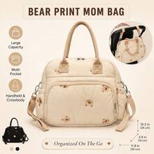 Tas Ommy Mommy, Kapasitas Besar, Mudah Digenggam, Multifungsi, Cocok untuk Bepergian, Dapat Menyimpan Botol Bayi, Dapat Dipakai Selempang, Ringan, Dapat Digantung di Kereta Dorong Bayi - MultiWarna - View 9