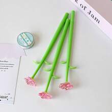 Cartoon Girl Heart Style Realistic Rose Flower Neutral Pen, Replaceable Refill, Journaling Pen, Christmas Valentine's Day Student Gift Pen - A - View 12