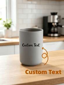 1pc Personalized Customized Minimalist Solid Color Mouthwash Cup, Custom Name Text, Home Bathroom Toothbrush Cup, Student Dorm Single Layer Wash Cup, 300ml Capacity, Shatterproof Non-Slip Odorless, Smooth Body Easy To Clean, Lightweight And Easy To Hold, Essential Daily Bathroom Toiletries - Multicolor - View 1