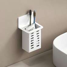 [Toothbrush Holder]Toothbrush Holder Bathroom Wall-Mounted Toothbrush Storage Rack Bathroom Storage Shelf Multi-Function Toothpaste Toothbrush Holder Bathroom Accessories - Multicolor - View 11