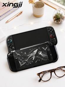 Casing Pelindung Konsol Xingji-1 "Romantic Ocean & Galaxy" - Kompatibel dengan Switch 2 (2025), Switch OLED, dan Switch. Terbuat dari bahan TPU yang lembut, casing ini memberikan perlindungan dari benturan dan debu, menjadikannya hadiah ideal untuk para pemain Switch. - View 1